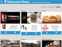 Tablet Screenshot of marshfieldrestaurants.com